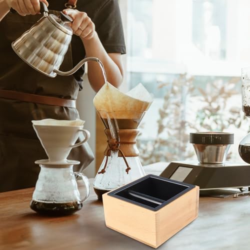 Wooden Coffee Knock Box Detachable for espresso Grounds Bin Wooden - Image 5
