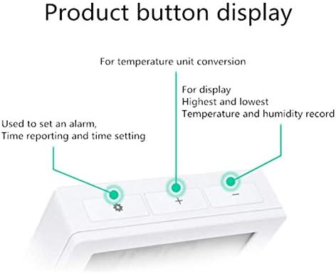 Electronic Bathroom Thermometer Multi-Function Time Display Alarm Function LCD Display Trend Display High Strength Durable and Wearable - Image 3