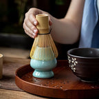 8-piece Matcha Whisk Set - Handmade Japanese Tea Kit with Bowl, Bamboo Whisk, Scoop, Holder, Can & Tray - Perfect for Authentic Matcha Preparation B - Image 2