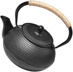 Japanese Iron Teapot Retro Design for Home Use for Tea Great Heat Retention Lightweight Portable for Office and Outdoor Enjoyment by OKUMEYR