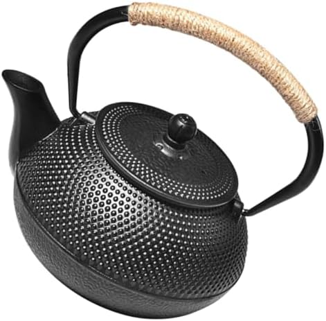 Japanese Iron Teapot Retro Design for Home Use for Tea Great Heat Retention Lightweight Portable for Office and Outdoor Enjoyment by OKUMEYR