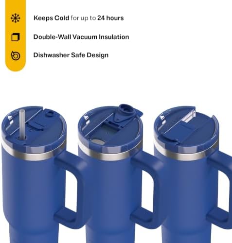 RTIC 30oz Road Trip Tumbler, Insulated, Ceramic Lined, Cobalt - Image 2
