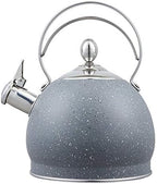 Creative Home 2.5 Qt. Stainless Steel Whistling Tea Kettle, Opaque Gray by LUXGRACE