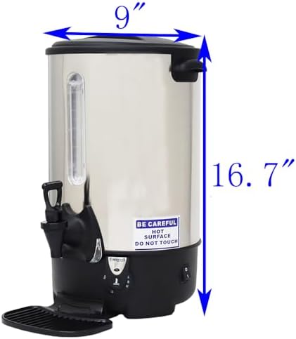 8.8L/9.3QT Hot Water Dispenser Commercial Electric Hot Water Bucket 1500W Fast Boiling with Temperature Control Electric Kettle for Office Restaurant Tea Shop & Event Venues 110V - Image 4