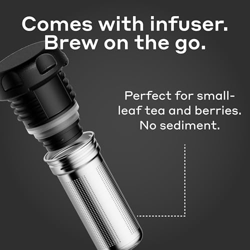 BOBBER 26 oz Stainless Steel Insulated Flask with Removable Tea Infuser – Keeps Hot 28 Hours, Cold 42 Hours – Leak-Proof, Dishwasher Safe Travel Bottle for Coffee & Tea (Matte) - Image 4