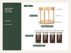 KKC HOME ACCENTS Bamboo Tea Station Carousel with 4 Glass Jars - Image 4