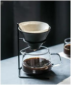 Ceramic Pour Over Coffee Set Filter Bracket Filters Dripper Stand Percolators Shop Cup Share Pots Coffeeware Accessories(Transparent Set B) - Image 6