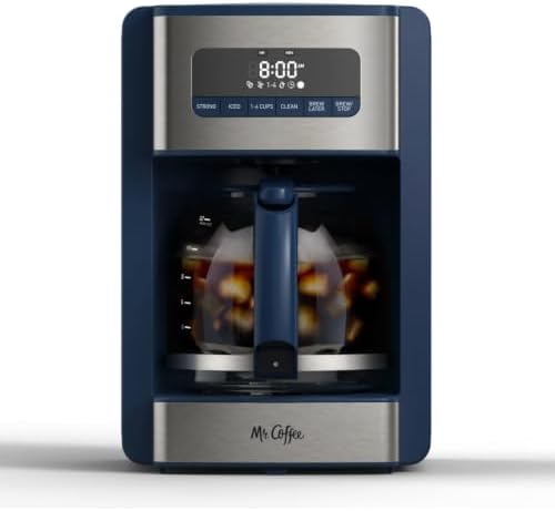 Mr. Coffee® 12 Cup Coffee Maker, Programmable Coffee Maker with Strong Brew and Iced Coffee Brew Settings, Small Batch Setting for 1 to 4 Cups, Abyss Blue by MrCoffee