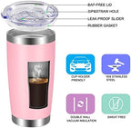 VEGOND 20oz Tumbler with Lid and Straw Stainless Steel Tumbler Cup Bulk Vacuum Insulated Double Wall Travel Coffee Mug Powder Coated Coffee Cup, Pink, 12 Pack - Image 2