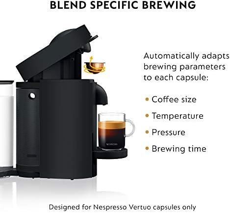 Nespresso Vertuo Plus Deluxe Coffee Machine with Milk Frother, Matte Black - Image 5