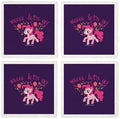 CafePress MLP Pinkie Pie Weeee Tumbled Stone - Set of 4 Coasters Set of 4 by CafePress