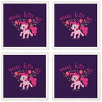 CafePress MLP Pinkie Pie Weeee Tumbled Stone - Set of 4 Coasters Set of 4 by CafePress