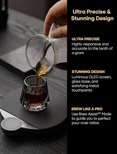 Cocinare Balance Pro Pour Over Coffee Scale with Timer, Brew Assist Mode - Image 4