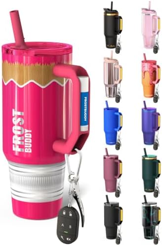Frost Buddy Thicc Buddy 40oz Tumbler - Spill-Proof Flip Lid (Pink Pencil) by FrostBuddy