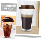 Glass Coffee Mug with Silicone Lid Insulated Drinking Cup for Hot Beverages for Home Parties and Events - Image 6