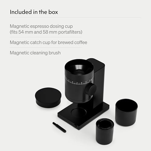 Fellow Opus 2 Conical Burr Grinder – Electric Coffee Grinder for Home Use, 48 mm Burrs, Stepless Grind Adjustment, Espresso to Cold Brew Range, Anti-Static, Auto Stop, Black - Image 3