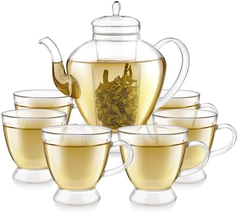 Teabloom Grand Bouquet Glass Teapot with Microdot Glass Infuser – Elegant 50oz Borosilicate Teapot for Whole Leaf & Blooming Teas – A Pure & Visual Tea Experience – Tea Purist's Choice - Image 6