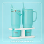 Swig Life 40oz Leakproof Mega Mug with Handle & Straw, Summer Salt - Image 6