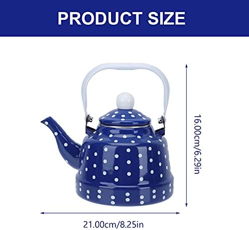 1Pc Enamel Kettle Stainless Steel Heating Water Kettle Stovetop Whistle Glass Tea Infuser Teapot with Infuser Teapots Whistling Stovetop Ceramic Flower Teapot South Ameri, - Image 2