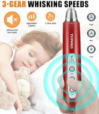 YUSWKO Red Handheld Milk Frother Wand for Coffee, Rechargeable Electric Whisk with 3 Heads 3 Speeds Drink Mixer Coffee Frother For Latte, Cappuccino, Hot Chocolate, Egg - Image 3