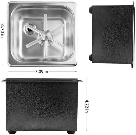 YBB Pitcher Glass Rinser, Cup Bottle Cleaning Washer 304 Stainless Steel Home Cafe Bar Sink Rinser for Coffee Milk Juice Wine Beer Tea (Silver121) - Image 5