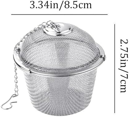 Stainless Steel Tea Strainer Ball, Fine Mesh Infuser For Loose Leaf Locking Filter For Kettle Cup Pot(1pcs) - Image 2
