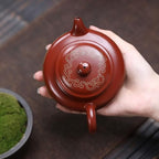 Tea Kettle Home Use Gold-Inlaid Antique Teapot Tea Room Desktop Purple Clay Teapot Ceramic Tea Infuser - Image 7