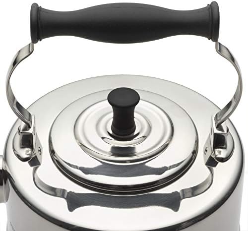 BonJour Tea Stainless Steel and Copper-Base Gooseneck Teapot / Teakettle, 2-Quart - Image 3