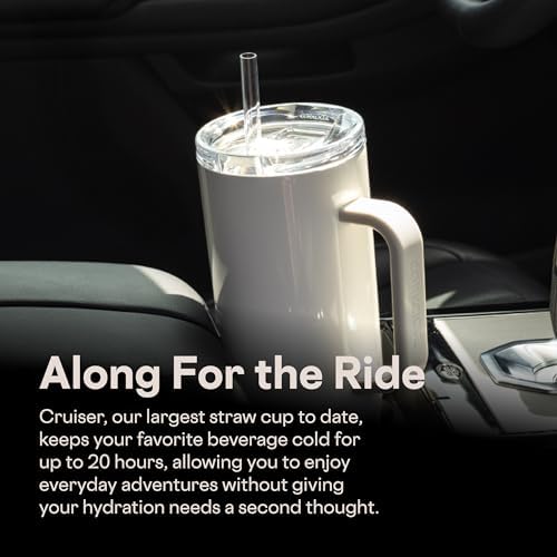 Corkcicle Cruiser Tumbler with Handle & Straw, 40 oz, Flint - Image 6