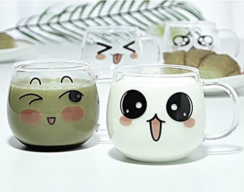 Glass Coffee Mugs Set Of 4 (200ml) Espresso Glass Cups Perfect For Milk, Latte, Tea, Cappuccino (Cute Cups) - Image 6