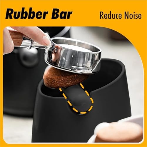 Coffee Knock Box White Coffee Knock Box with Rubber Bar 800ML Black Grounds Container Anti Slip Grind Waste Dump Bin(WHITE) - Image 6