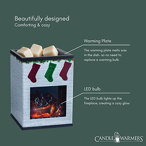 Candle Warmers ETC. Illumination Fragrance Warmer- Light-Up Warmer for Warming Scented Candle Wax Melts and Tarts or to Freshen Room, White Brick Holiday - Image 5