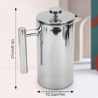 Luocute Stainless Steel French Press Coffee Maker 1000ml - Image 7