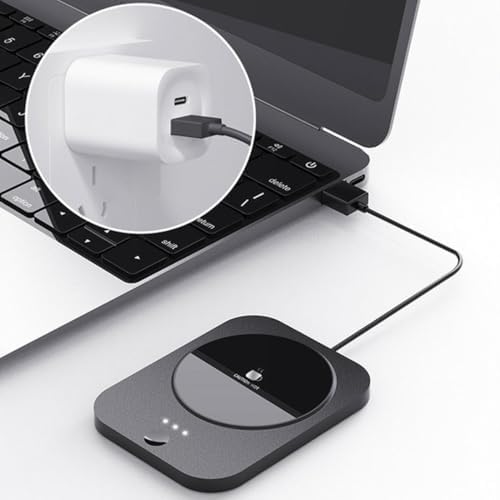 Electric Heating Coaster Coffee Mug Warmer, USB Rechargeable Heated with 3 Temperature Setting, Coffee Tea Milk Smart Coffee Tea Milk Warmers for Travel Home Office Desk (Black) - Image 4