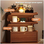 Cup Storage Holder,Wooden Coffee Cup Holder Rack - 40cm Mug Storage Organizer Shelf for Living Room & Kitchen - Durable Coffee Mug Display Stand - Space-Saving Design - Image 3