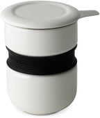 FORLIFE Curve Asian Style Tea Cup with Infuser and Lid 12 ounces, White by Unknown