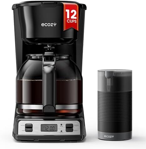 ecozy 12-Cup Drip Coffee Maker with Electric Coffee Grinder Combos by ecozy
