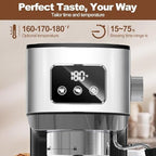 Geek Chef Espresso Machine, 20 Bar Espresso and Cappuccino Coffee Maker with Mill Frother, Cappuccino & Latte Machine for Home - Image 2