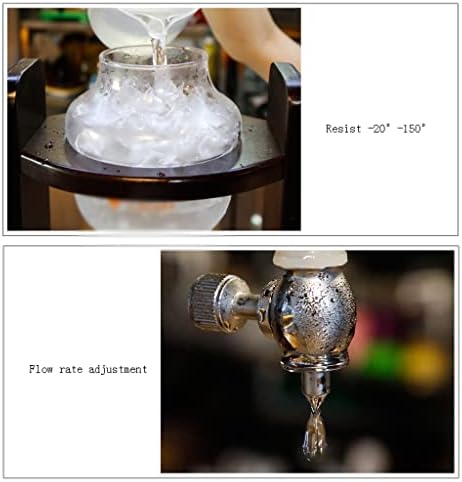 JITEM Cafetera Ice Cold Dripper Coffee and Tea Maker Dripper Brewer Maker with Adjustable Water Flow Stainless Steel Filter Glass Carafe for Coffee or Tea - Image 6