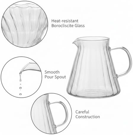 Coffee Server Borosilicate Glass Carafe for Pour Over Brewing and Serving (1 PC) - Image 6