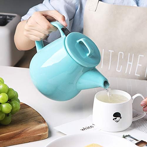 Sweejar 40oz Tea pot with Removable Stainless Steel Infuser,Dishwasher Safe Tea Pots for Loose Tea,Tea Pots with Infuser for Chrismas Women Gift(Turquoise) - Image 4