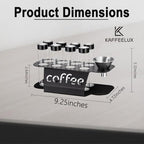Wooden Coffee Bean Sampling Set with Test Tubes, Funnel - Coffee Bean Storage & Tasting Kit for Coffee Lovers, Cafes (C) - Image 2