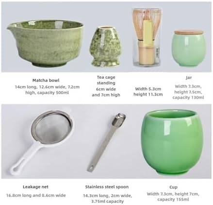9pcs Matcha Making Set Brush Exquisite Bowl With Whisk Tea Tools(9-piece set B) - Image 5