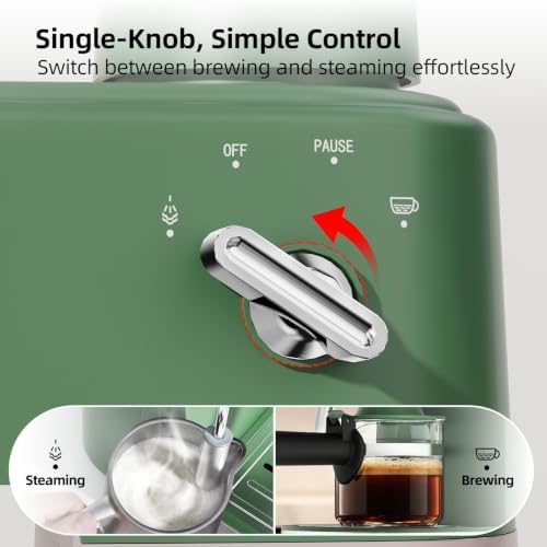3.5Bar Espreeso Machine 4-Cup Compact Coffee Maker 800W Green - Image 7