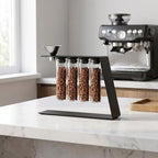 Coffee Bean Cellar Tubes, Espresso Bean Cellars with Stand, with 4 Pcs Glass Tubes, Capacity 15-20g, Metal Bracket, for Home, Office, Coffee Store - Image 7