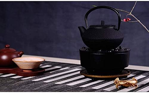 50ml Japanese Teapot Tea Kettle Tea Pot Tetsubin Style Cast Iron Black Hobnail Teapot Kettle, Mini Small Gold Teapot | Cast Iron Tea Kettle To Keep Tea Warm(Color:A) - Image 4