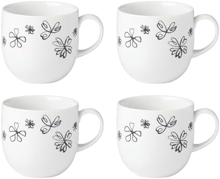 kate spade new york Garden Doodle Mugs, Set of 4, White by Unknown