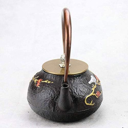 1000ml Japanese Cast Iron Teapot Kettle for Loose Leaf Tea and Teabags, Tetsubin Tea Kettle Stovetop Safe, Fully Enameled Interior - Image 3