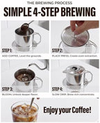 Birdee Bundle Vietnamese Coffee Dripper Foldable- 12oz with Mug, Stainless Steel, Medium Drip Filter, Durable, Dishwasher Safe, Home Use, Travel, Camping, Gift Sets - Image 4