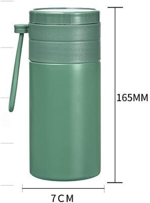 HBJWOV Portable Stainless Steel Bottle Vacuum Flasks Walled Coffee Cup Water Bottle Scented Tea(Gray) - Image 2